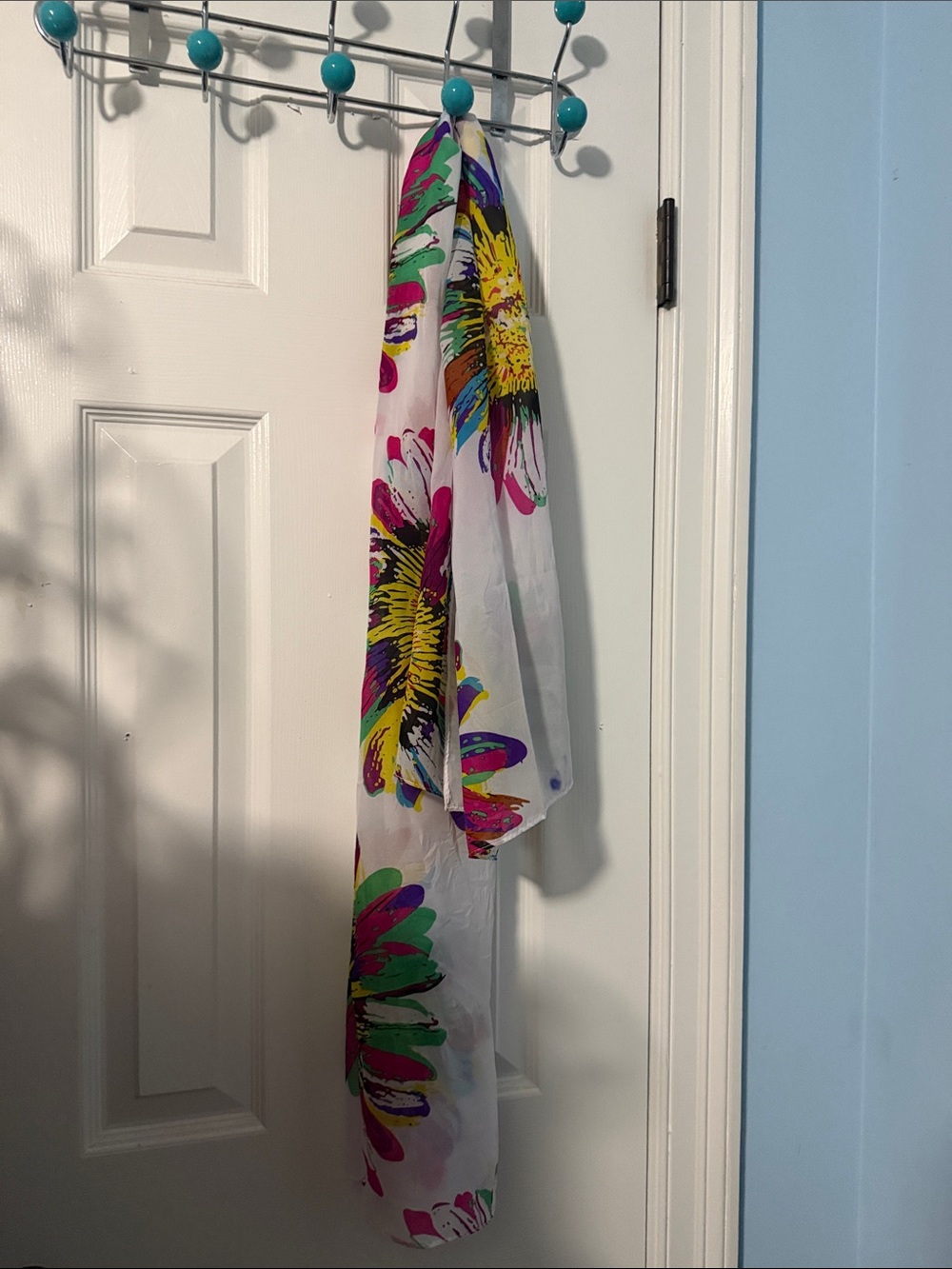 Multicolored Sunflower Long Scarf